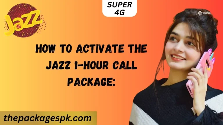 How to Activate the Jazz 1-Hour Call Package