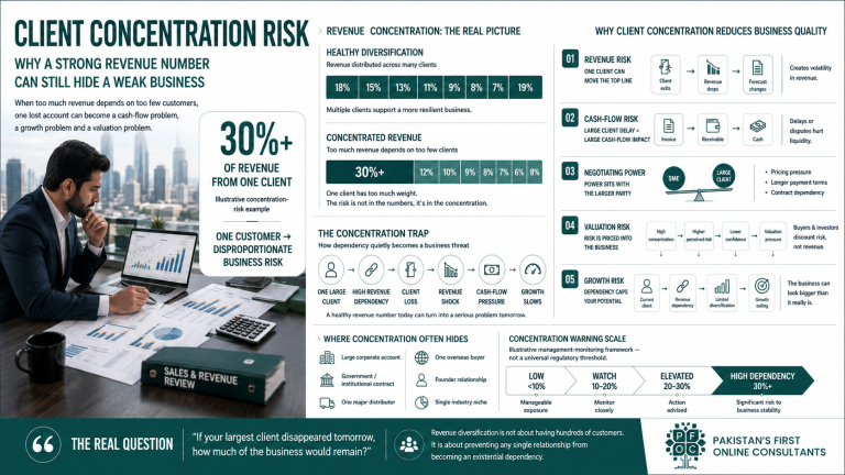 Why Pakistani SMEs Can Lose 30% of Revenue to Client Concentration (And How to Fix It)